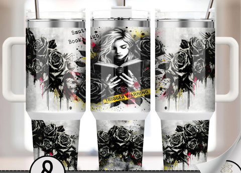 40 oz Tumbler - Trigger Warning - B - More Crafty