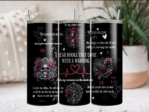 Dark Romance Skinny Tumbler 20 OZ - New Designs - B - More Crafty